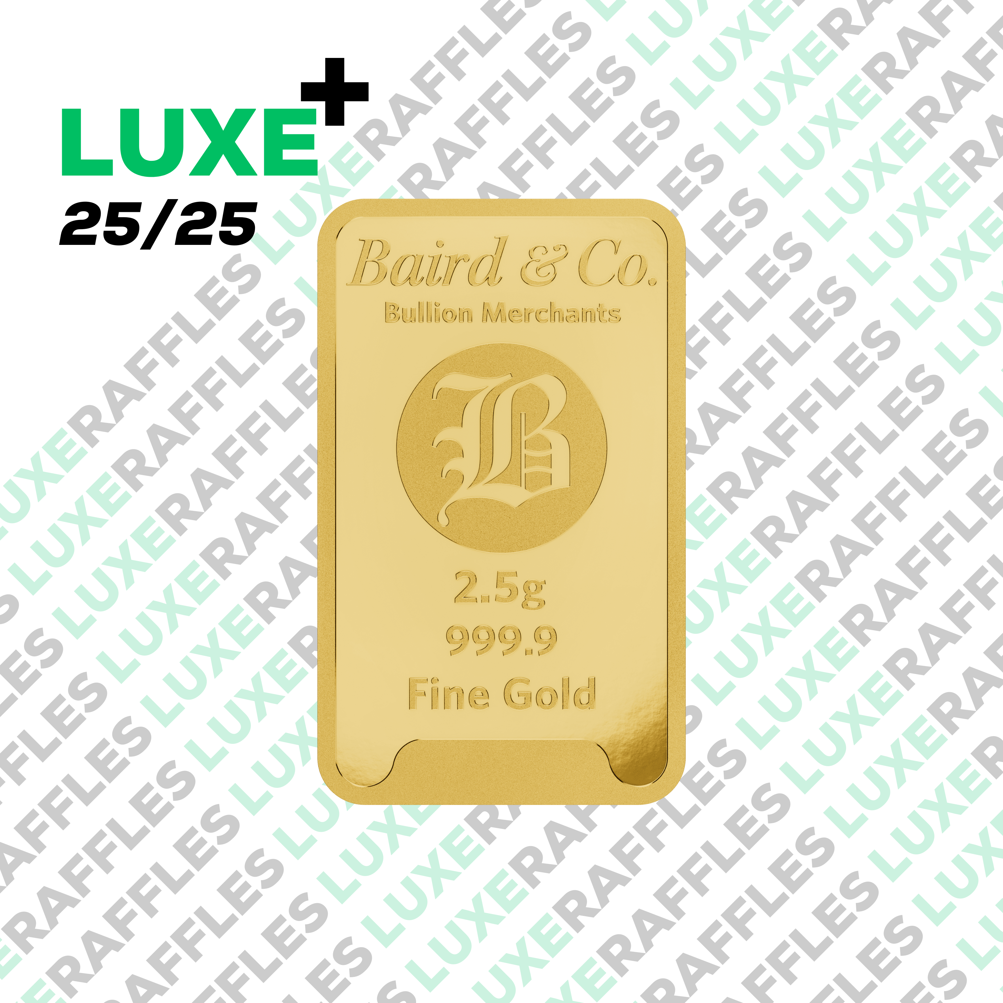 WIN THIS 2.5g BAIRD & CO. MINTED GOLD BAR 999.9
