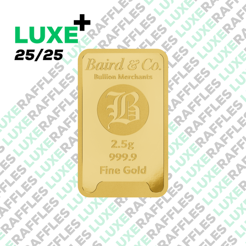 WIN THIS 2.5g BAIRD & CO. MINTED GOLD BAR 999.9