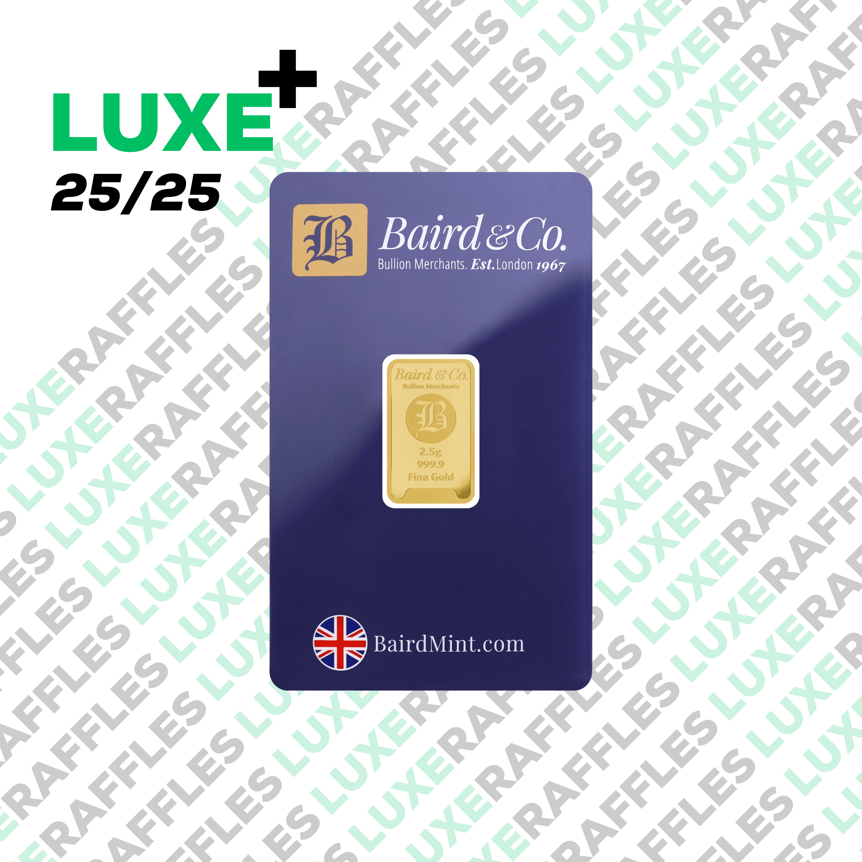 WIN THIS 2.5g BAIRD & CO. MINTED GOLD BAR 999.9